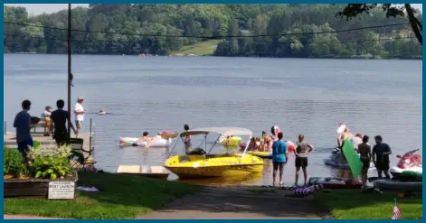 Fun on Ice Lake in Summer