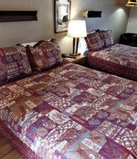 Two queens, lakeside, shower stall